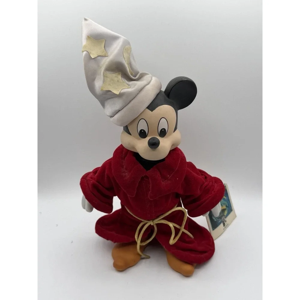 Vintage Applause Sorcerer Mickey Mouse Plush Doll Fantasia Disney w/ Tag